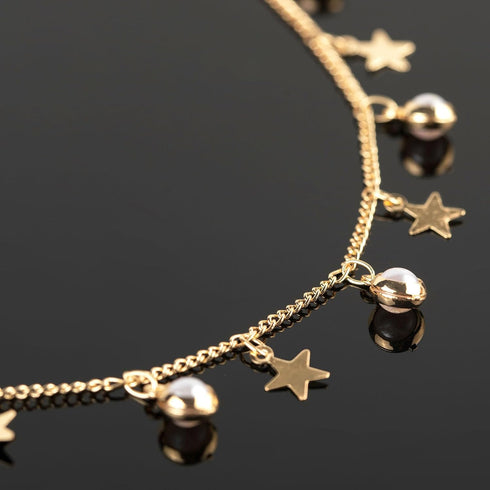 YOUBEIYEE 16.4 Feet Gold Plated Chain for Jewelry Making Dangle Star Pearl Jewelry Chain Roll Women Necklace Anklet DIY Jewelry Supplies...