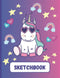 Sketchbook for Girls: Cute Unicorn, Sketch Book on Vibrant Pink and Purple Background | Sketch Notebook for drawing, doodling, writing, sketching,...