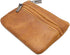 Women Genuine Leather Coin Pouch Zip Mini Purse Wallet Key Chain Double Zipper...