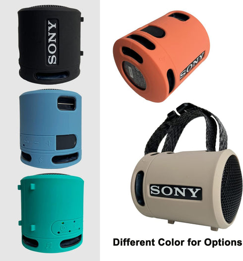 Silicone Cover and Hard Case for Sony SRS-XB13/XB100 Extra BASS Wireless Portable Compact Speaker, Carrying Cover Case for Sony SRS XB13 Speaker A...
