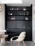 Black Wallpaper Wood Peel and Stick Wallpaper Self Adhesive Film Black Contact Paper Countertop Furniture Kitchen Wall Waterproof Removable Self S...