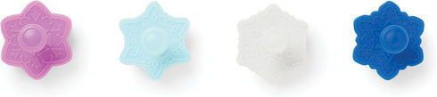 Fox Run Intricate Assorted Winter Snowflake Pastry/Cookie/Pie/Fondant 2" Stamper and Cutters 2", Set of 4, Multi-Color...