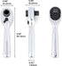 Neiko 03002A Stubby Ratchet, 1/4 Inch Ratchet Wrench and Bit Driver, 108-Tooth Reversible Ratchet, 3.3 Degree, Mini 1/4 Ratchet Drive, Oval Head W...