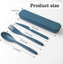Large Portable Cutlery Set, Reusable Plastic Utensils Set with Case, Knife Fork and Spoon Sets Travel Flatware, Camping Utensil Sets for Lunch Box...