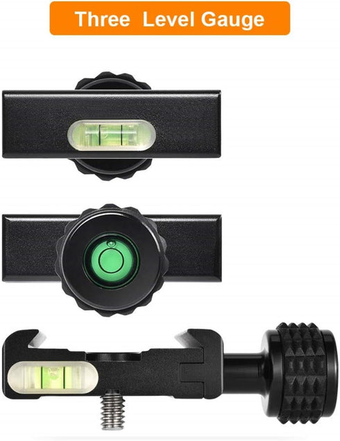 UTEBIT 50mm Arca Swiss Quick Release Plate, Aluminum QR Clamp Adapter Set with 3/8"&1/4" Screw Hole, Built-in Bubble Level Compatible with Manfrot...