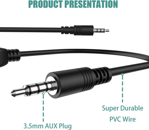 USB to Aux Audio Adapter, 3.5mm Male to USB Female Adapter for Playing Music with U-Disk in Your Car,orked only When Your CAR 3.5mm AUX Port Must ...