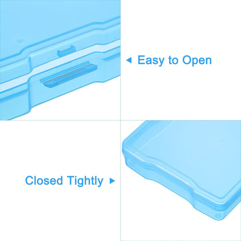 PATIKIL 4x6 Photo Storage Box, 4 Pack Photo Boxes Storage Photo Organizer Cases Storage Container Picture Boxes Plastic for 4x6 Pictures Sticker S...