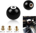 Shift Knob Black Round Ball Type Universal for Manual Automatic Vehicles with 3 Adapters (Billiard 8 Ball)...