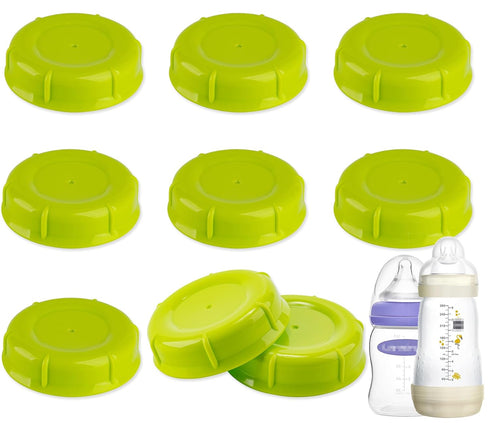 (9-PCs) Travel Bottle Caps Compatible with Lansinoh MAM Bottles, Storage Lids Replacement...