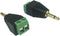 CERRXIAN 3.5mm TS Mono Male to 2 Pin Screw Terminal Female AUX Headphone Replacement Solderless Balum Converter Adapter (2-Pack)...