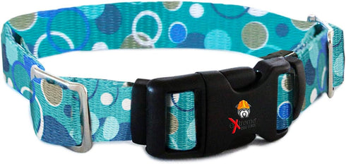 All Electric Dog Fence Collar Compatible Tough and Rugged Replacement Strap - Blue Bubbles | Medium 13" to 18" Neck (Also Compatible with Other Br...