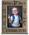 BELLA BUSTA-Personalize My First Day of Kindergarten- kids School Keepsake Engraved Leather Picture Frame (5 x 7 Vertical (kindergarten))...