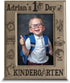 BELLA BUSTA-Personalize My First Day of Kindergarten- kids School Keepsake Engraved Leather Picture Frame (5 x 7 Vertical (kindergarten))...