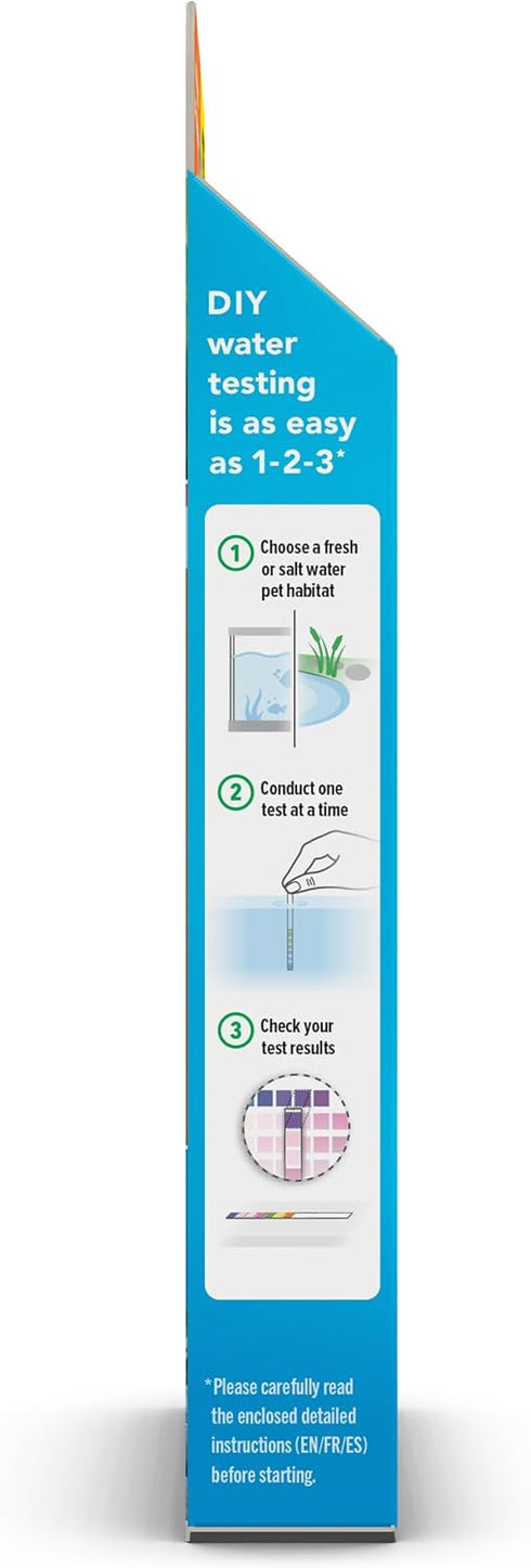 My Pet® 7-Way Aquarium & Fishpond Test Kit – 25-Strips/Kit Test Freshwater or Saltwater – pH, GH, KH, Alkalinity, Nitrate, Chlorine & Nitrite...