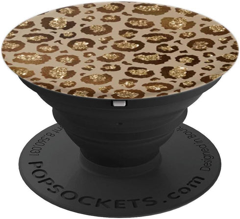 Gold Sparkle, Brown, Leopard Print, Cheetah Print PopSockets PopGrip: Swappable Grip for Phones & Tablets PopSockets Adhesive PopGrip...