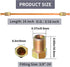 MuHize Brake Line Tubing - 16" Gold 3/16 Brake Lines Kit(Pack of 3) with fittings, Flexible Brake Line with Inverted Double Flared Ends and 2 Conn...