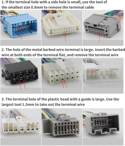 Keenso Terminal Tools, 5pcs/1 Set DIY Alloy Automotive Wire Harness Pin Removal Tool Plug Pin Removal Dismount Tool Kit...