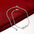 925 Sterling Silver Adjustable Anklet Barefoot Sandal Beach Foot Chain Cute Love Key Zircon Pendant Adjustable Chain Anklet Bracelet...