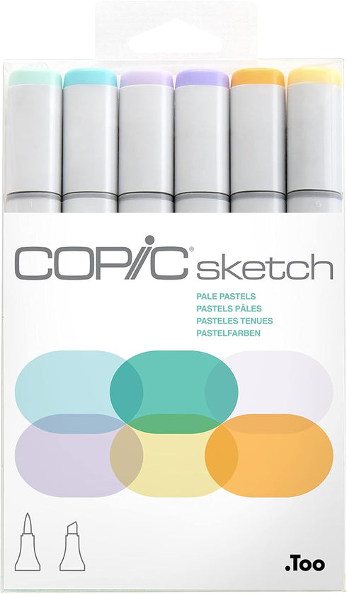 Copic Sketch Marker Pale Pastel Set, 6 Color Set...
