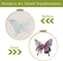 LB Butterfly Embroidery Kit for Beginners Adults, 3 Sets Hand Embroidery Starter Kit with Flower Pattern and Instructions Stamped Cross Stitch Kit...