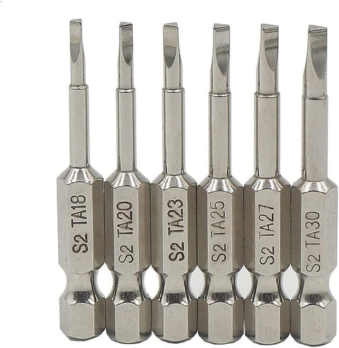 Fixinus 6 Pieces Magnetic Triangle Screwdriver Bits Set, 1/4 inch Hexagonal Screwdriver Bits, 1.8 mm, 2.0 mm, 2.3 mm, 2.5 mm, 2.7 mm, 3.0 Triangle...