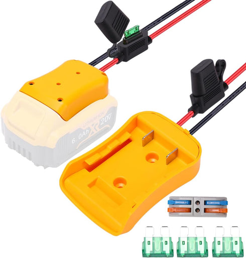 Power Wheel Adapter for Dewalt 20V Battery Power Tool Battery Converters Lithium Battery Power Wheels Battery Adapter for Dewalt with Fuse Battery...