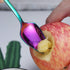 Rainbow Grapefruit Spoons 5 Pieces Set, 4 Stainless Steel Grapefruit Spoon And 1 Grapefruit knife With Titanium Plating, Grapefruit Utensil Set, S...