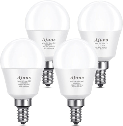 LED Ceiling Fan Light Bulbs 40W Equivalent 120V LED Candle Holder Bulb, 5W 2700K Warm White Used for Chandeliers, Ceiling Fan Lights, Wall Chandel...