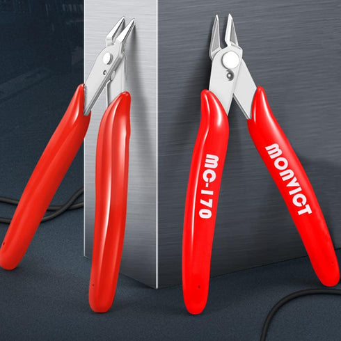 MONVICT 5 Inch Micro Wire Cutters, Flush Cutters with Ultra Sharp Cutting Edge & Opening Spring Precision Small Side Cutting Pliers Tools Perfect ...