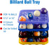 Standard Pool Billiard Ball Tray, Black Plastic Pool Ball Carrying Tray for Billiard Pool Table, Billiard Ball Storage Holder (Yellow)...