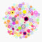 Halloluck 50 Pcs Flower Slime Charms Easter DIY Craft Making Resin Jewery Making Kit, Resin Flatback Slime Beads Making Supplies for DIY Scrapbook...