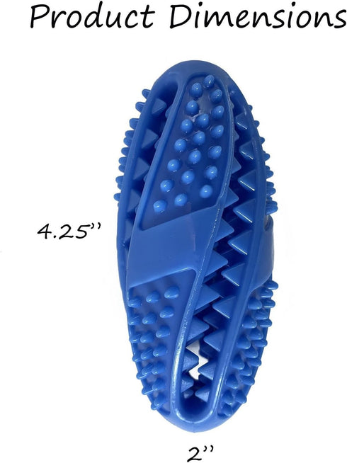 Dog Treat Toy Ball, Treat Dispensing dog toys, Slow Feeder Puzzle, and Dog Toys to Keep Them Busy with This Blue 3-in-1 Interactive Dog Ball for S...