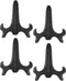 uxcell 4pcs 9" Easel Plate Holder, Wood-like Plastic Folding Display Stand Black for Decorative Picture Frame...