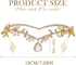 CLOACE Rhinestone Headband Gold Leave Pendant Headpiece Bride Wedding Crystal Hair Accessories for Women and Adult...