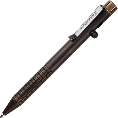 SMOOTHERPRO Heavy Weight Solid Brass Bolt Action Pen Compatible with Parker Refill for Tremor Parkinson Arthritic Hands EDC Office Business Signat...