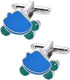 Funny Cute Turtle Shape Cufflinks for Men Lady In Gift Case Blue Carton Unique Men's Cufflinks Jewelry Set for Wedding Party Anniversary Business ...
