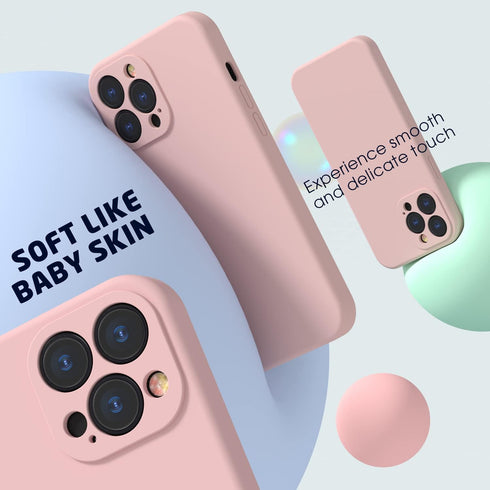 ABITKU Silicone Compatible with iPhone 13 Pro Case 6.1 inch 2021, with Camera Protection, Liquid Silicone Gel Rubber Full Coverage Phone Case with...