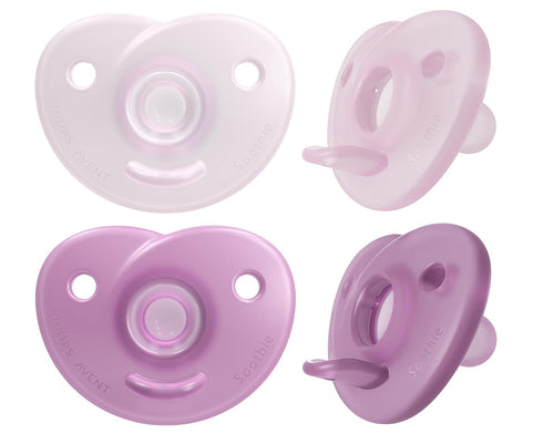 Philips Avent Soothie Heart Pacifier, Pink/Light Pink, 0-3 Months, 4 Pack, SCF099/42...