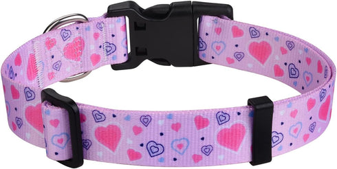 Dog Collar for Small Dogs, Soft Comfy Pet Collar for Small Medium Large Dogs, Geometry Pattern for Boy Girl Puppy Dogs(Love Cute,S)...