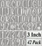 3 Inch Alphabet Letter Stencils for Painting - 42 Pack Letter and Number Stencil Templates with Signs for Painting on Wood, Reusable Letters and N...