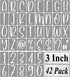 3 Inch Alphabet Letter Stencils for Painting - 42 Pack Letter and Number Stencil Templates with Signs for Painting on Wood, Reusable Letters and N...