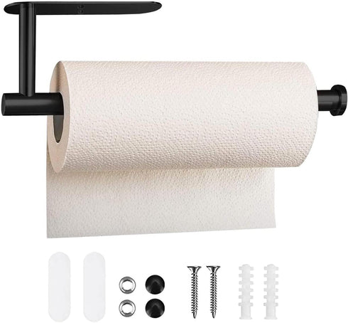 Paper Towel Holder,Paper Towel Holder Under Cabinet Self Adhesive Kitchen Countertop Wall Mount Paper Towel Holders with Screws for Rough Surface,...