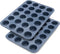 2 pack Mini Silicone Muffin Baking Pan & Cupcake Tray 24 Cups - Nonstick Cake Molds/Tin, Silicon Bakeware, BPA Free, Dishwasher & Microwave Safe (...