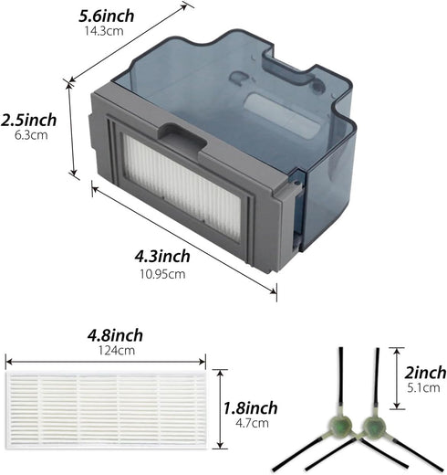 Robot Vacuum Replacements Parts Fit For Lefant M210/M213/M210b, For Okp K2 K2p K3 K4 K5 L1 K2p Robot Vacuum Cleaner, Vacuum Dust Pan, Side Sweep E...