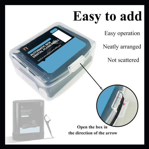Black Floss Stick, Black Travel Case Floss, 200 Odorless Floss Floss, Toothpick Floss for Oral Cleaning, Oral Care Floss for Adults and Children (...