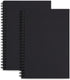 LABUK 2 Pack A5 Unlined Notebooks 100 Pages Spiral Notebook Blank Sketchbook Pad Soft Cover Kraft Journal 8.3x5.5 Inches Memo Notepads Diary Plann...