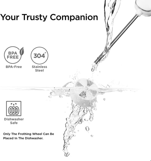 Kitchen Mama Electric Milk Frother Handheld - Mini Drink Mixer & Cold Foam Maker, Frother Wand for Coffee, Cappuccino, Lattes, Protein Powder Drin...