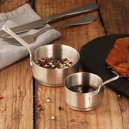 100ml 1pc Handle Sauce Pan, Mini Sauce Pan with Hanging Hole, Handle Sauce Pot Multi-purpose Corrosion-resistant 304 Stainless Steel Measuring Cup...