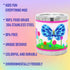 F-32 12 Oz Kids Stainless Steel Butterflies 3D Mug with 2 Pack Slider Closure Lids - Eco-Friendly - BPA Free Signature Collection (Butterflies)...