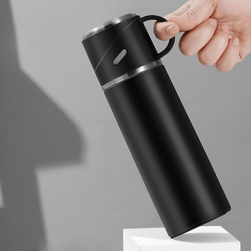 Insulated Water Bottle Travel Coffee Mug Stainless Steel Vacuum Flask Coffee Cups Water Flask for Hot and Cold Drinks 16.23 oz/480ml?Black?...